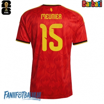 Belgia Thomas Meunier #15 Tricou Fotbal Replică Mondial 2026 Barbati Acasa